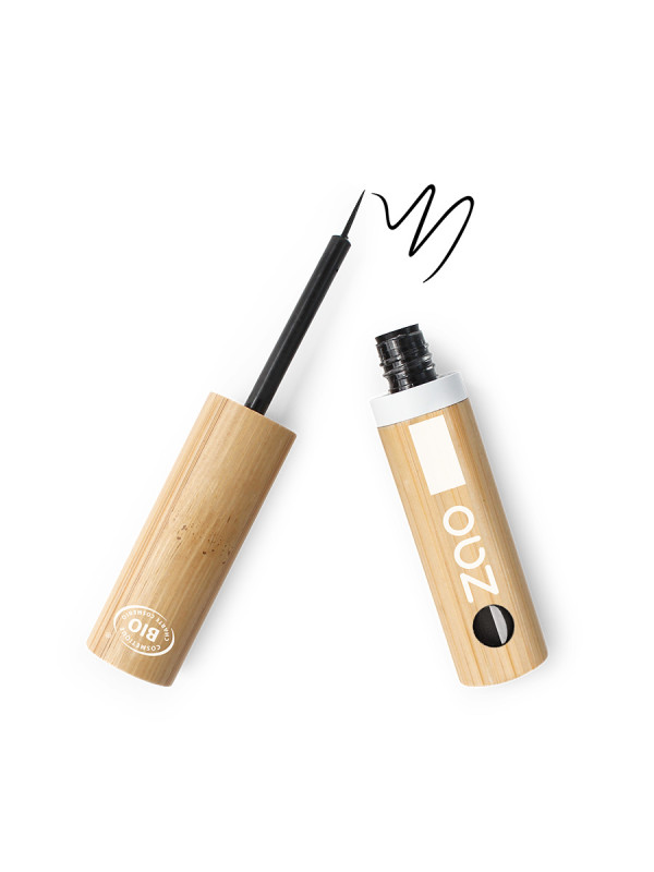 Zao Eye Liner Brush Tip – Βιολογικό eyeliner με λεπτό απλικατέρ, μακράς διάρκειας