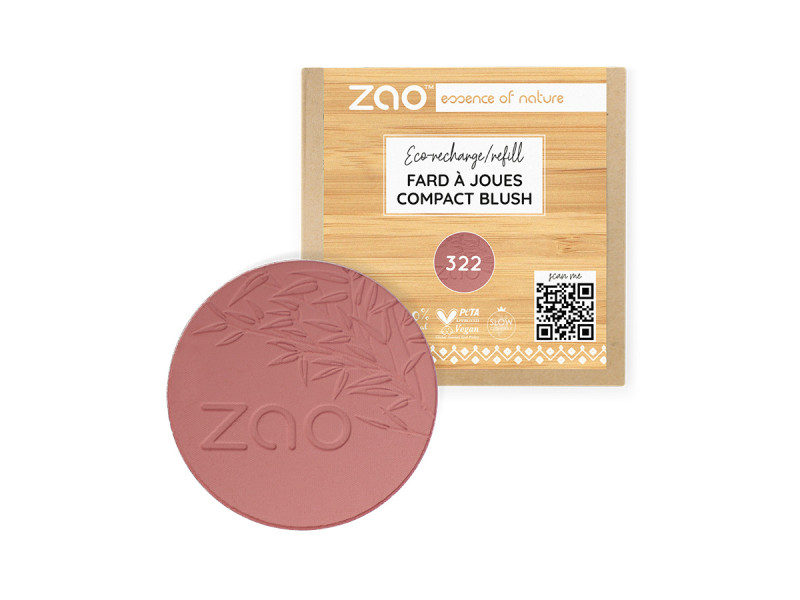 Zao Organic Compact Blush Refill– Βιολογικό compact ρουζ με φυσικό, φωτεινό αποτέλεσμα (Ανταλλακτικό)