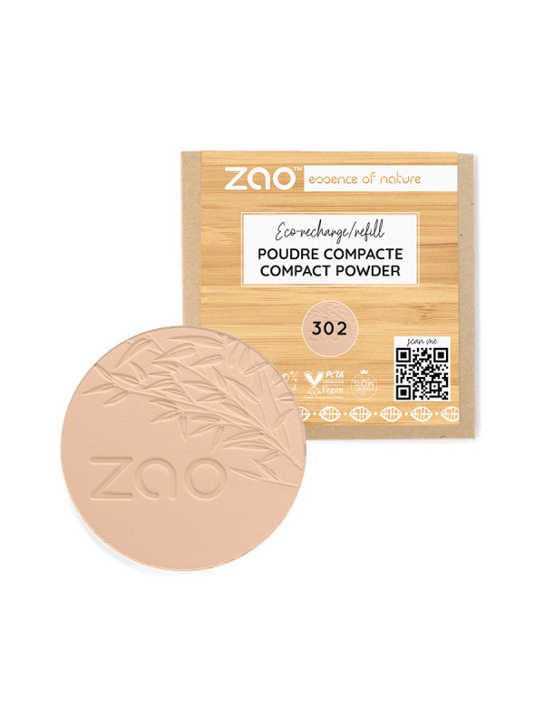 Zao Organic Compact Powder Refill – Βιολογική Ματ Πούδρα Προσώπου (Ανταλλακτικό)