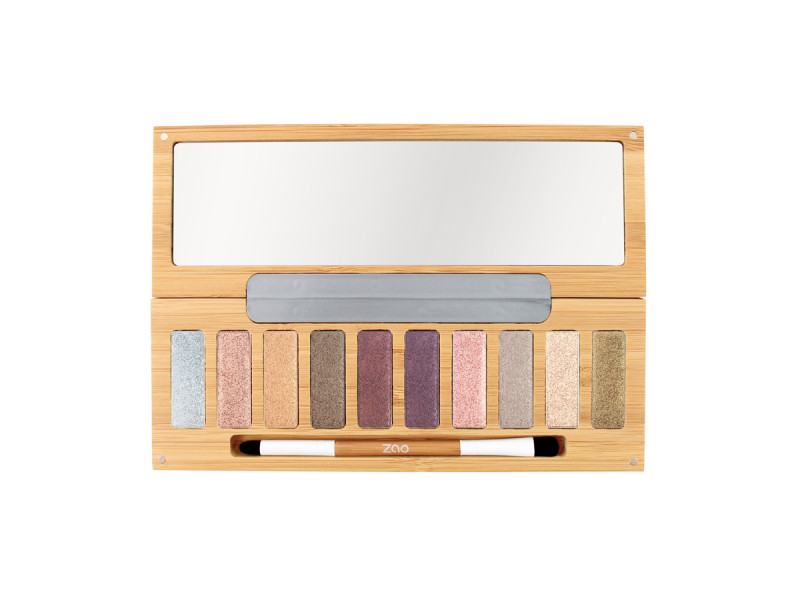 Zao Organic Palette Ultra Shiny – Παλέτα βιολογικών σκιών με 10 Ιριδίζουσες αποχρώσεις