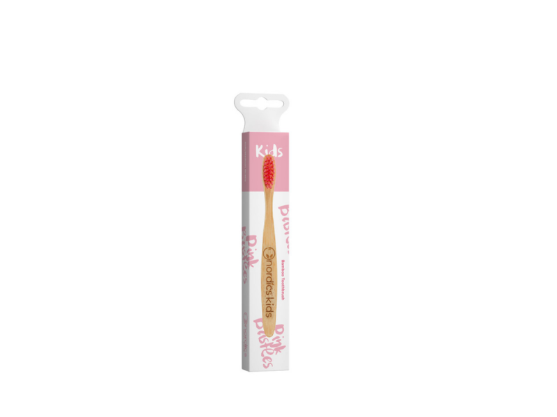 Nordics Bamboo Kids Toothbrush with Yellow Bristles