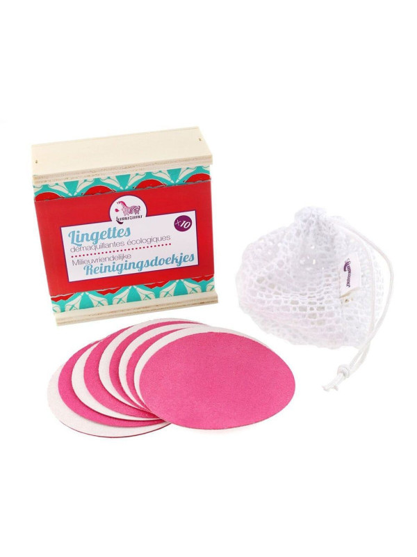 Lamazuna Washable Cleansing Wipes Set 10pcs – Επαναχρησιμοποιούμενα Μαντηλάκια Ντεμακιγιάζ Προσώπου, 10 τεμ.