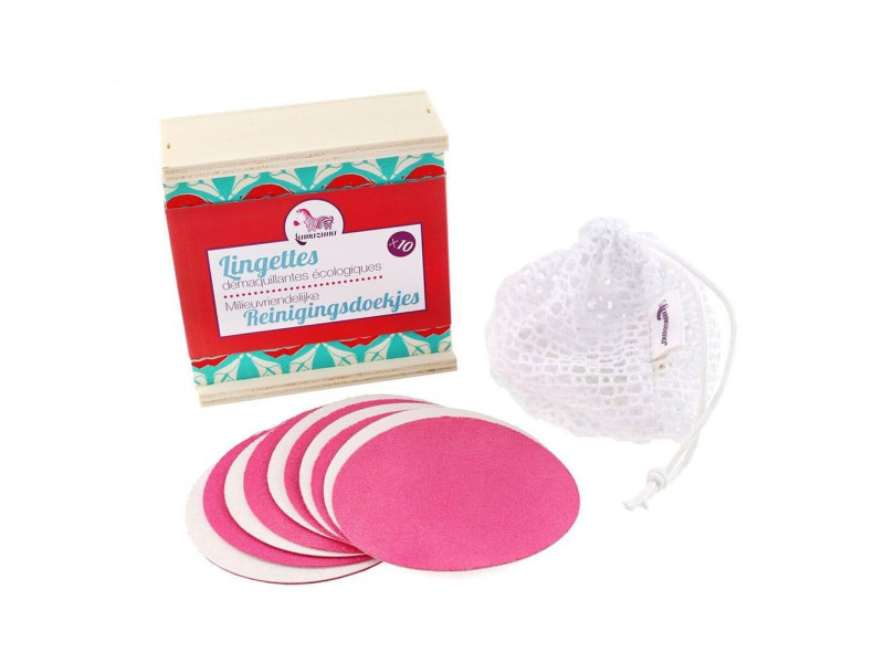 Lamazuna Washable Cleansing Wipes Set 10pcs – Επαναχρησιμοποιούμενα Μαντηλάκια Ντεμακιγιάζ Προσώπου, 10 τεμ.