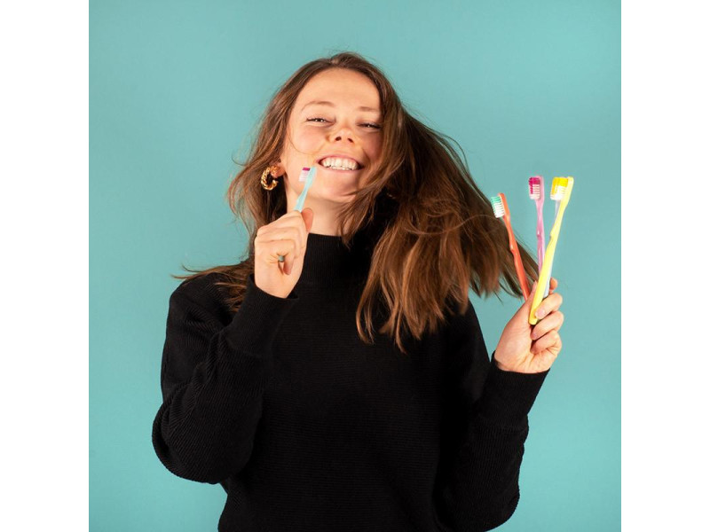 Lamazuna Déclic Medium Toothbrush - Oικολογική Οδοντόβουρτσα Με Ανταλλακτική Κεφαλή, Medium
