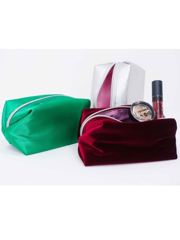 puroBIO Pouch Silver - Green - Burgundy