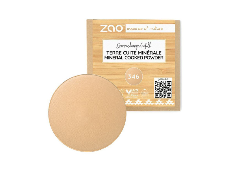 Zao Organic Mineral Cooked Powder Refill – Βιολογική baked πούδρα για ηλιοκαμένο & ομοιόμορφο αποτέλεσμα (Ανταλλακτικό)