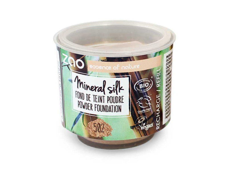 Zao Organic Mineral Silk Refill – Βιολογικό foundation σε πούδρα (Ανταλλακτικό)