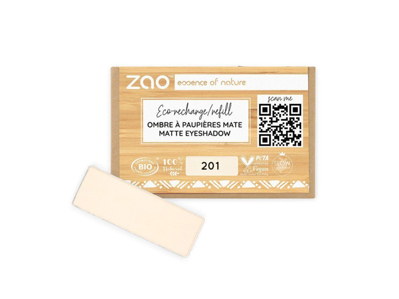 Zao Organic Eyeshadow Rectangle Matte – Βιολογική Ματ Σκιά Ματιών (Ανταλλακτικό)