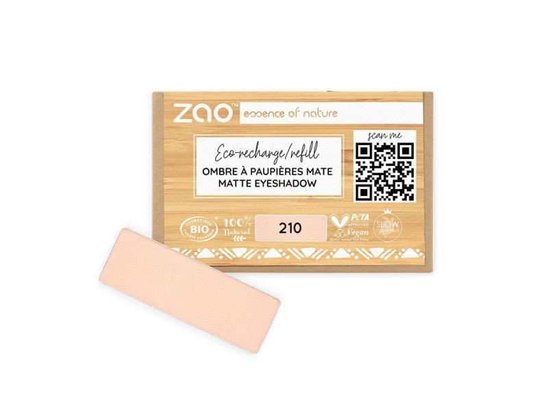 Zao Organic Eyeshadow Rectangle Matte – Βιολογική Ματ Σκιά Ματιών (Ανταλλακτικό)