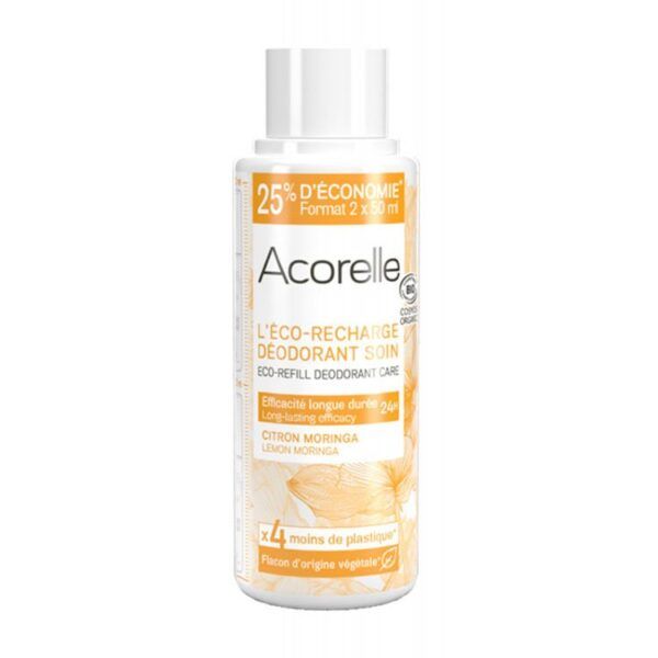Acorelle Certified Organic Deodorant Eco Refill Long Lasting - Lemon Moringa